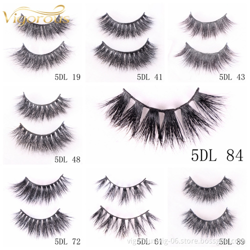 3D 5D Mink Wholesale 100% Real Mink Fur Mink Eyelashes Vendor 25 mm False Lashes With Customized Packaging